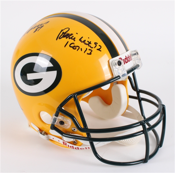 1997 Willie Davis & Reggie White Green Bay Packers Signed Helmet (JSA) 