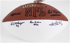 1970s Rich McGeorge, Ken Ellis, Jim Carter Green Bay Packers Signed Football (JSA)