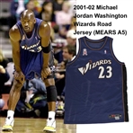 2001-02 Michael Jordan Washington Wizards Road Jersey (MEARS A5)