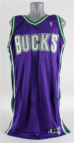2003-04 Milwaukee Bucks Blank Away Jersey (MEARS LOA)