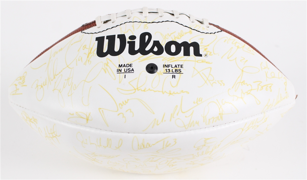 1996 Reggie White, Brett Favre & more Green Bay Packers Super Bowl XXXI Multi Signed Football (JSA)