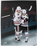 2000s Kirby Dach & Patrick Kane Chicago Blackhawks Signed 16"x20" Photo (Fanatics) 