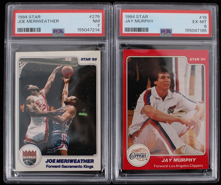 1984 Joe Meriweather & Jay Murphy Star PSA Slabbed Trading Cards (Lot of 2)