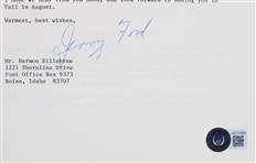 1984 Gerald Ford Signed Letter to Harmon Killebrew (Beckett)