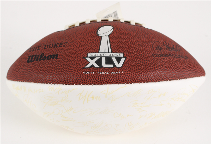 2011 Donald Driver, Charles Woodson & more Green Bay Packers Team Signed Super Bowl XLV Football (PSA/DNA)