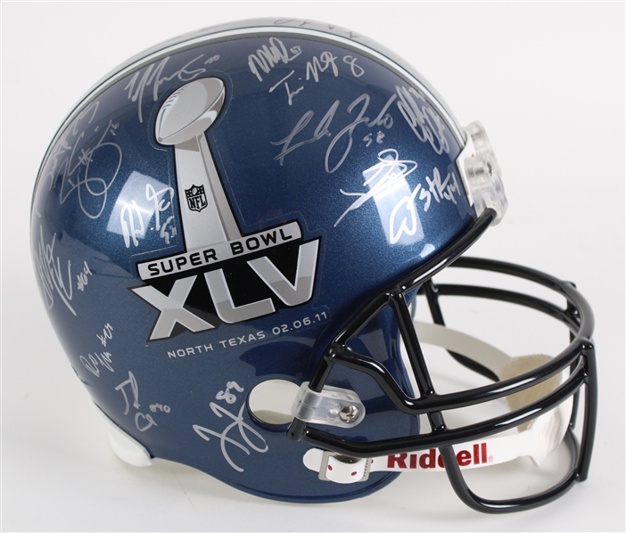 2011 Nick Collins, Charles Woodson & more Green Bay Packers Super Bowl XLV Multi Signed Helmet (JSA) 